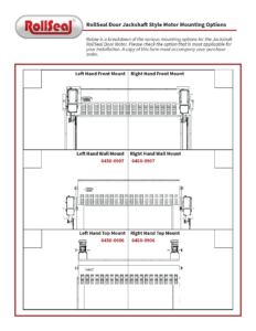 RollSeal Door Jackshaft Syle Motor Mounting Options